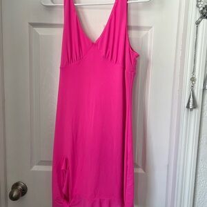Elegant Pink Sleeveless Dress